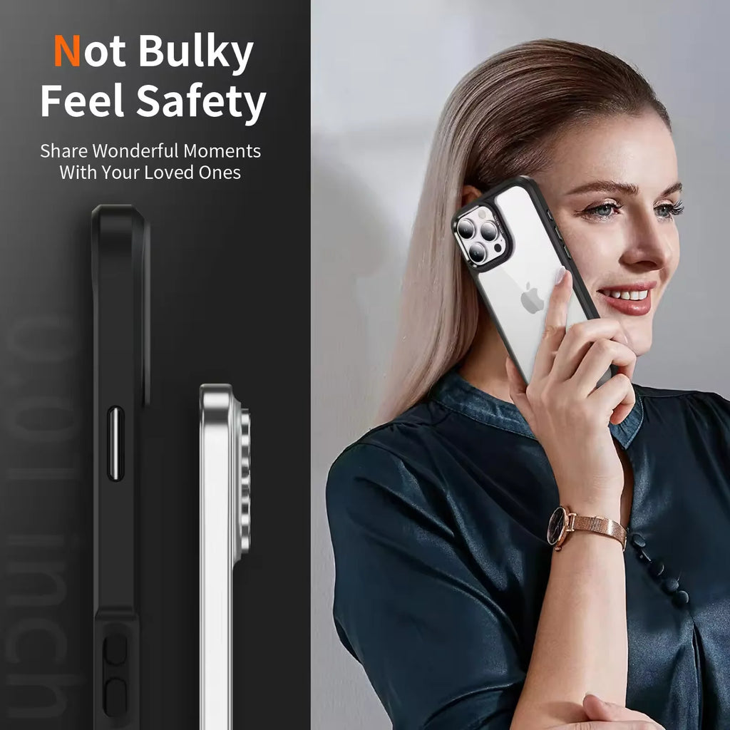 Coque de téléphone transparente avec bordures colorées