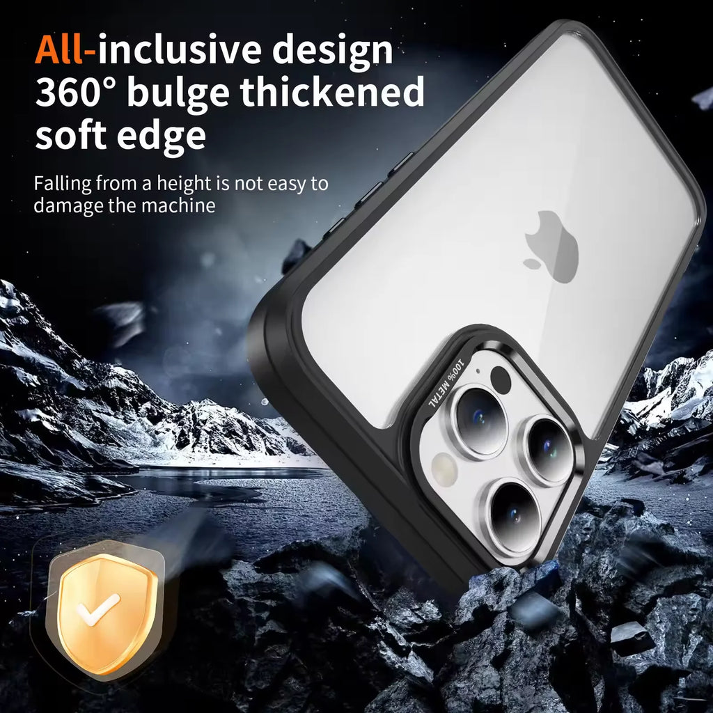 Coque de téléphone transparente avec bordures colorées