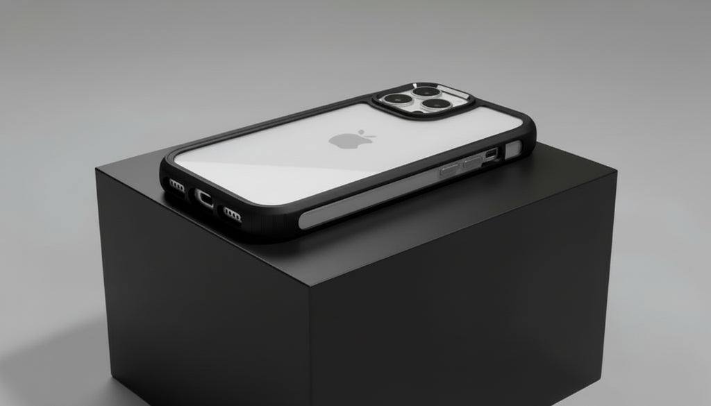 Coque de téléphone transparente avec bordures colorées